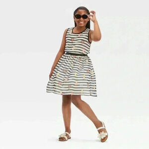 Barbie Dress Girls Size XL (14-16) Black White Barbiecore Target NWT